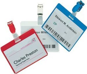 Durable Namensschild mit Clip - Landschaft - PVC - Transparent - 90 mm - 60 mm - 25 Stück(e)
