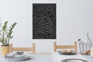 Wandtattoo Wandsticker Wandaufkleber Leopardenmuster - Design - Grau 40x60 cm Selbstklebend und Repositionierbar