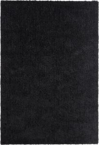 BELIANI Teppich Schwarz Polyester 140 x 200 cm Rechteckig Hochflor Modern Maschinengetuftet Fußbodenheizung Geeignet Wohnzimmer Schlafzimmer Flur