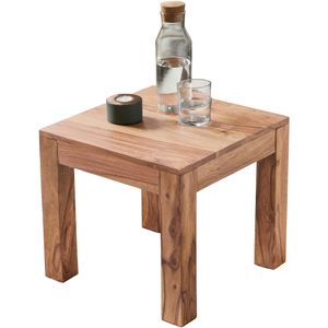 FineBuy Couchtisch Massiv-Holz 45 cm breit Wohnzimmer-Tisch Design Landhaus-Stil Beistelltisch natur Farbe wählbar