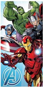 Marvel Avengers Hulk Iron Man Thor - Badetuch XXL Strandtuch 70 x 140 Baumwolle