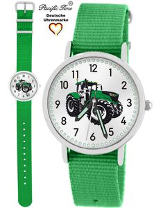 Pacific Time Kinder Armbanduhr Traktor Trecker grün Wechselarmband grün 87635