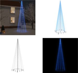 vidaXL Choinka LED z kołkami niebieska 1134 LED 800 cm - Choinka z kołkami - Choinki z kołkami - Choinka LED - Choinka LED
