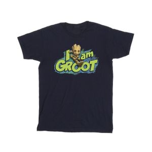 Marvel - "Guardians Of The Galaxy I Am Groot Jumping" T-Shirt für Jungen BI47885 (152-158) (Marineblau)