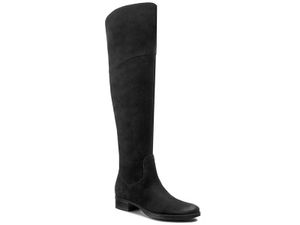 Geox D Mendi St E Damen schwarz Leder Reißverschluss Stiefel 35
