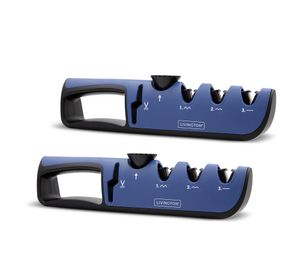 Livington Blade Star Doppelpack - 3-in-1 Messerschärfer - Profi-Messerschärfer - Individuell verstellbar - Ergonomischer Griff