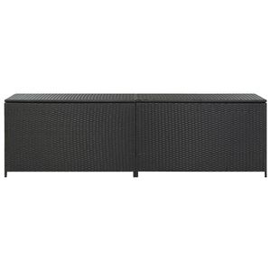 vidaXL Gartenbox Poly Rattan 200x50x60 cm Schwarz