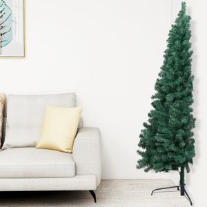 vidaXL Künstlicher Halb-Weihnachtsbaum mit Ständer Grün 180 cm PVC