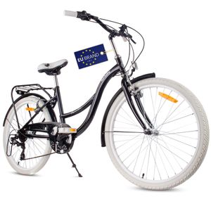 Dievčenský bicykel 24 palcov pre sväté prijímanie s SHIMANO 7-rýchlostným kvetinovým bicyklom čiernym Sun Baby