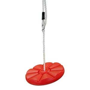 Best Sporting Tellerschaukel aus Kunststoff 28 cm, rot mit verstellbarem Seil