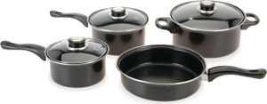 Camping Kochtopfset 7-teilig Leichtes Aluminium Topfset für Gasherde