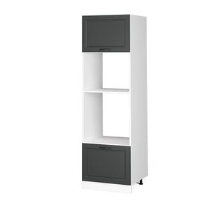 Vicco Mikrowellenschrank R-Line, 60 cm, Anthrazit Landhaus/Weiß