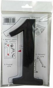 Numer domu 1 czarny 19 cm