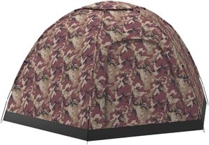 PROFI Campingzelt 6 Personen camouflage | regenfest & atmungsaktiv | Familienzelt Gruppenzelt Kuppelzelt Zelt Camping Outdoor Zelten