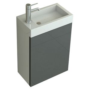 Jet-Line Kúpeľňový nábytok Umývadlo Vybavenie kúpeľne Vanity Unit Kúpeľňová súprava "Aarau" Farba sivá