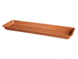 Untersetzer für Blumenkasten, Länge:100cm; Farbe:terracotta