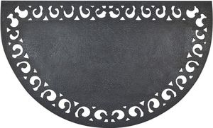BELIANI Wycieraczka do domu naturalna włókno kokosowe podszycie antypoślizgowe guma półokrągła 45 x 75 cm nowoczesny dodatek do mieszkania