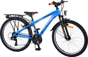 TPFSports Cross Kinderfahrrad - Jungen - 2 Handbremsen - 18 Gänge - 24 Zoll - Blau