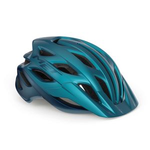 Kask MET Veleno - metaliczny turkusowo-niebieski - Rozmiar 58-61