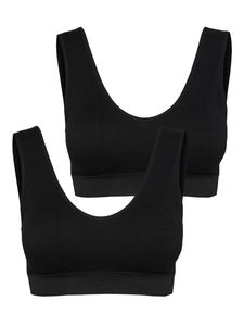 VERO MODA Bustier BH mit Cups 2-er Stück Pack ohne Bügel Ripp Soft Bra Top VMAGNES | L-XL