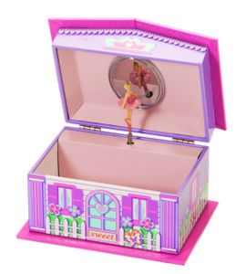 Mädchen Ballerina Spieluhr Kinder Schmuckkästchen Musikalische Aufbewahrungsbox mit Schublade für Geschenke für kleine Mädchen Spieluhr Schmuckkästchen Braun