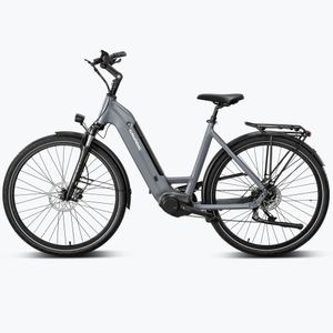 2023 GRUNDIG GCB-1 E-Bike 28 Zoll Elektrofahrrad für Damen und Herren, E-bike Trekking mit 250W/80N.m BAFANG Mittelmotor und Drehmomentsensor, Grau