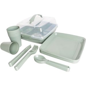 MICHELINO All-in-One 32-tlg. Picknick-Set Serie Alythia: Perfekt für Familienausflüge Grün