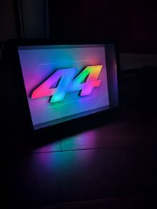 44 Lewis Hamilton LED RGB, Formel 1 Kunstlicht, F1 Strecke LED Bahrain F1 Geschenk Formel 1