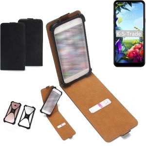 K-S-Trade Handyhülle Schutzhülle kompatibel mit LG Electronics K40S Hülle Case Cover Flip Style Bumper schwarz 1x