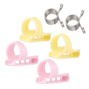 6Pcs Garn Guide Stricken Pullover Finger Halter Nadel Fingerhut Kunststoff Nähen Liefert