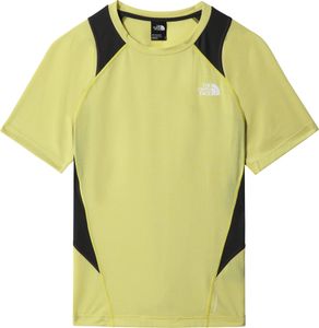 THE NORTH FACE M AO GLACIER TEE -EU Acid Yellow White Heather- L