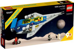 LEGO 10497 Icons Entdeckerraumschiff, Raumschiffmodell zum 90-jährigen Jubiläum, Sammleredition, Weltraum Set mit Astronautenfiguren, Geschenkidee