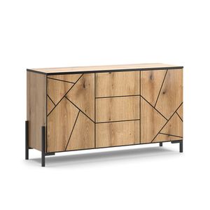 Vicco Sideboard Hatto, 124 x 69.6 cm, Eiche