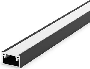 SET: Aluminium LED Profil Slim, 100cm für 8mm LED Streifen + Abdeckung LT4-2