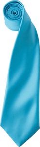 Premier Workwear PR750 | Satynowy krawat ŽColoursŽ / 144 x 8,5 cm - Kolor: turkusowy (ok. Pantone 312) - Rozmiar: 144 x 8,5 cm