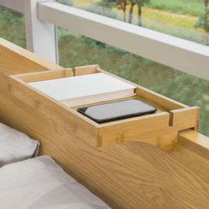 SoBuy Podnos na postel s vodítkem kabelů pro závěsný noční stolek NKD01-N