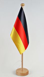 Tischflagge Deutschland 25x15 cm mit Holzständer