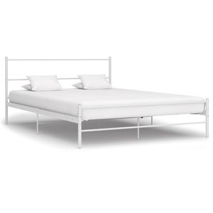 【Modernen Design】Bettgestell komfortabel Betten Metallbett Lattenrost Weiß Metall 120x200 cm Hochwertiger Möbel| Produktgröße:205 x 126,5 x 81 cm Hochwertiger Möbel|Betten,Zubehör|Betten,Bettgestelle♔2093