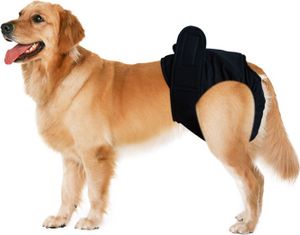 Physiologische Hosen für Haustiere, Windeln, hygienisch, waschbar, für Hündinnen, Shorts, Höschen, Unterwäsche Schwarz L