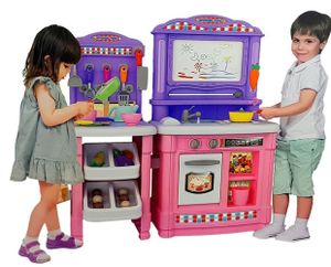Spielküche Kinderküche Super Chef Pink m. Schreibtafel Spielzeugküche