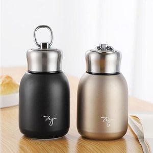 300 ml Mini-Kaffee-Isolierflasche aus Edelstahl, Schwarz