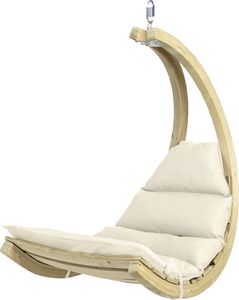 AMAZONAS Schwebesessel Swing Chair Creme Hängesessel inkl. Sitzkissen und Schwingfeder