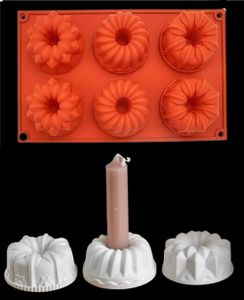 GKA 6er Silikonform Gießform Kerzenhalter für 6 Kerzen Stabkerzen Tafelkerzen Kerzenform Guglhupf Pustekuchen Form für Kerze Kerzenherstellung