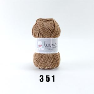 LEAMI Chenille soft FINE, 351 braun, 100g/160m, wie Himalaya dolphin fine oder YarnArt Dolce Baby