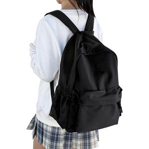 Schulrucksack Damen Travel Schultaschen 15,6 Zoll Laptop Rucksack für Mädchen im Teenageralter Bookbag College Boys Work Daypack Schwarz