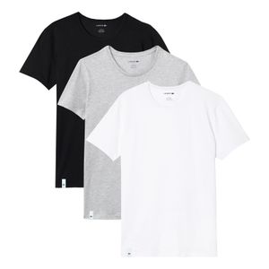 Lacoste Herren Essentials Lounge 3er Pack Slim Crew T-Shirts, Mehrfarbig XXL
