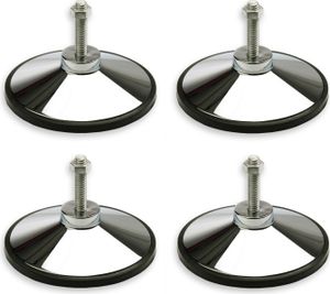 4x TUNIRO Kicker Tischfussball Tischkicker Standfüße Fuß Füße Metall verchromt