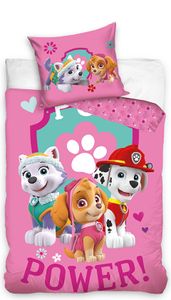 PAW Patrol Bettbezug Pup Power - 140 x 200 cm - Baumwolle - rosa