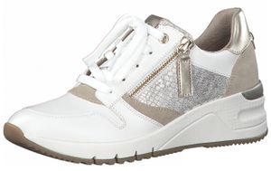 TAMARIS Damen Sneaker Weiß/Silber/Gold, Schuhgröße:EUR 38