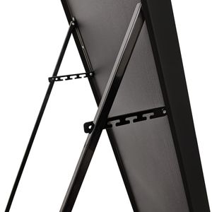 Rechteckiger Standspiegel 126 cm, weiß - Home Styling Collection, Farbe:schwarz
